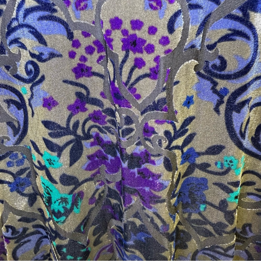 Free People Mini Floral Velvet Burnout Dress Dark Romantic Witchy whimsical M - Picture 10 of 13